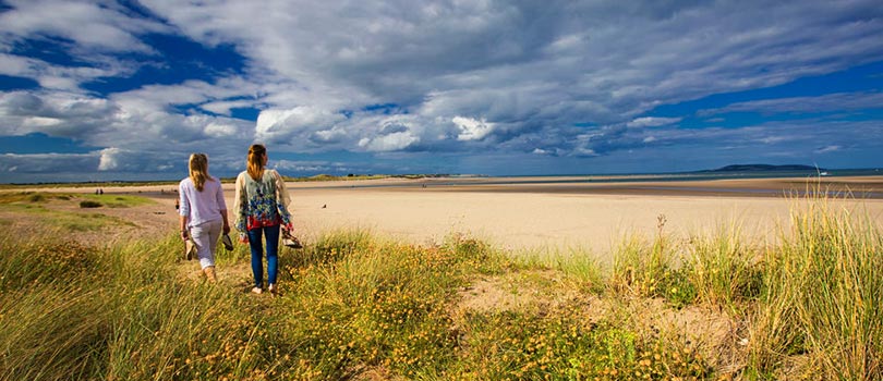 Malahide beach near Howth Golf Club, Dublin golf courses